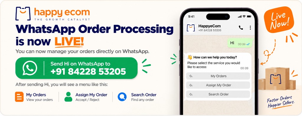 WhatsApp Order Processing is now LIVE — Send Hi on WhatsApp to +91 84228 53205